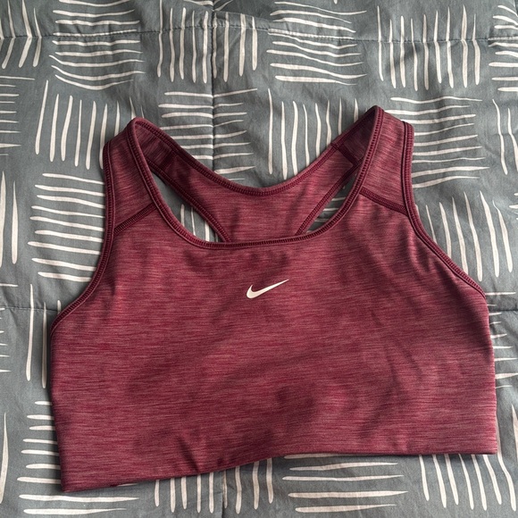 Nike Women's Burgundy Sports Bra - Picture 1 of 3